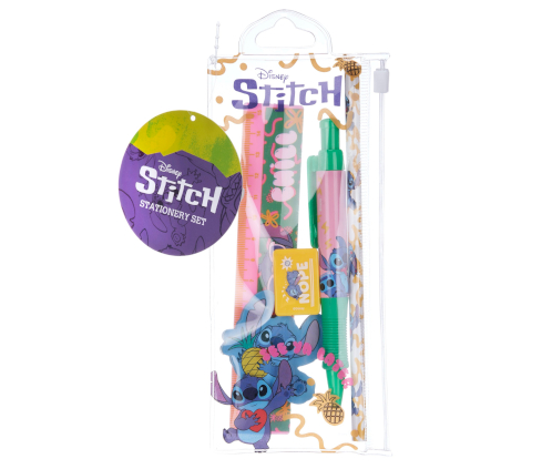 STITCH STATIONARY SET da 5pz Cancelleria in astuccio trasparente…x48