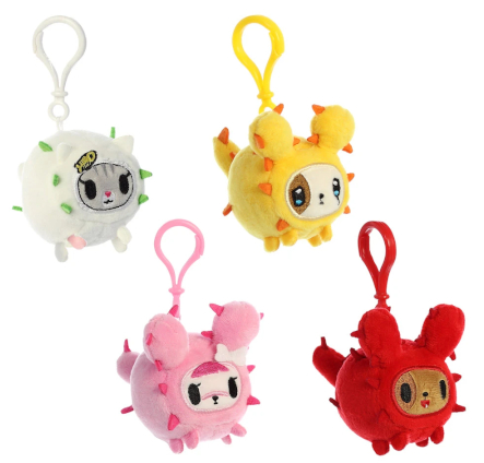 (Mis 0) TOKIDOKI Peluche Cactus 6cm c/Bagclip -4ass In espo da 12pz…x24