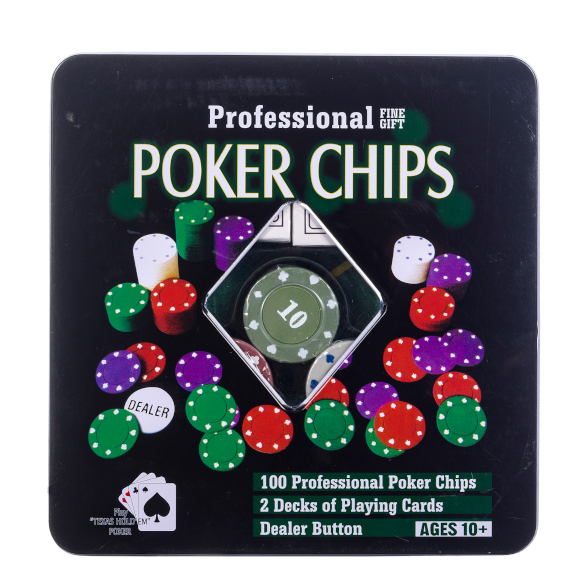 PROFESSIONAL POKER CHIPS Set Carte/Fiches/Tappeto In box…x24
