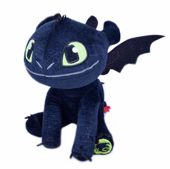 (Mis 7,5) DRAGON TRAINER (NERO) Peluche Seduto 51cm…x6