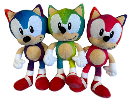 (Mis 3+) SONIC Colorati Peluche 30cm -3ass…x36