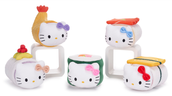 (Mis 3+) HELLO KITTY SUSHI Peluche 25cm -5ass…x48