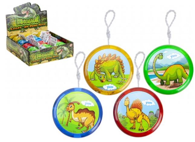 YOYO DINOSAURO Luminosi (5,5cm) -6ass In espo da 12pz…x144
