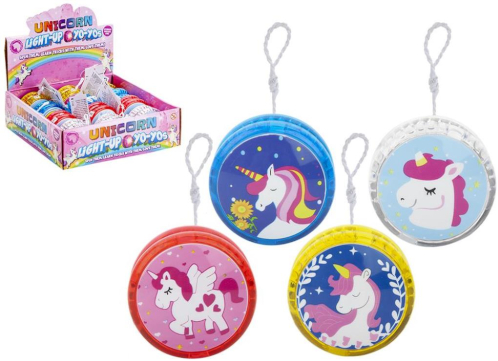 YOYO UNICORNO Luminosi (5,5cm) -6ass In espo da 12pz…x144