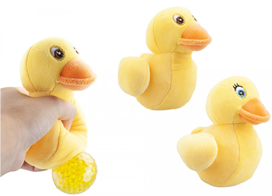 JELLY DUCKS Peluche Papera 8cm c/Pallina gelatina Strizzabile -ass…x12…x48