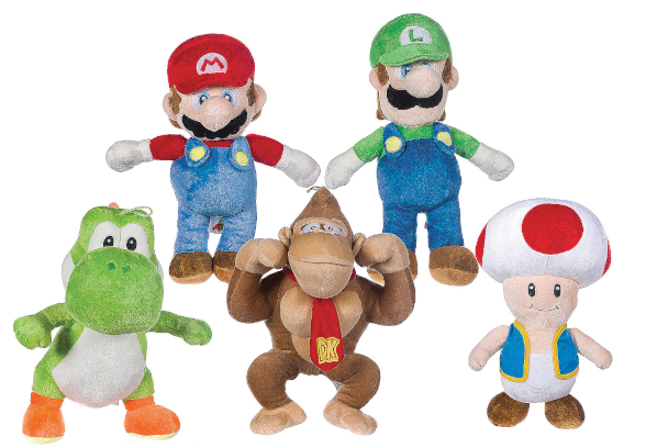 (Mis 1) SUPER MARIO Peluche 15cm -5ass…x150