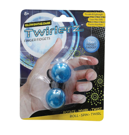 GLITTER TWIRLERZ FINGER FIDGETS In blister 15x12cm…x24…x48