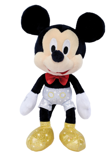 (Mis 3) TOPOLINO 100TH (Mickey) Peluche 25cm c/Vestito glitterato