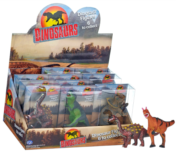 DINOSAURO in plastica In box -6ass In espo da 12pz…x24