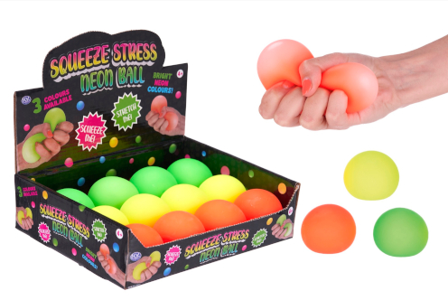 PALLA NEON SQUEEZE Antistress -3ass In espo da 12pz 5cm…x144