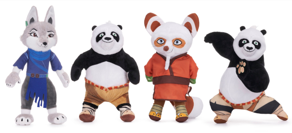 (Mis 3+) KUNG FU PANDA 4 Peluche 28cm -4ass…x48