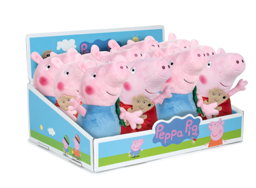 (Mis 2) PEPPA PIG Peluche 20cm Peppa & George c/Pupazzo -ECO…x24