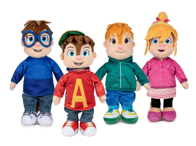 (Mis 3+) ALVIN & THE CHIPMUNKS Peluche 27cm -4ass…x48