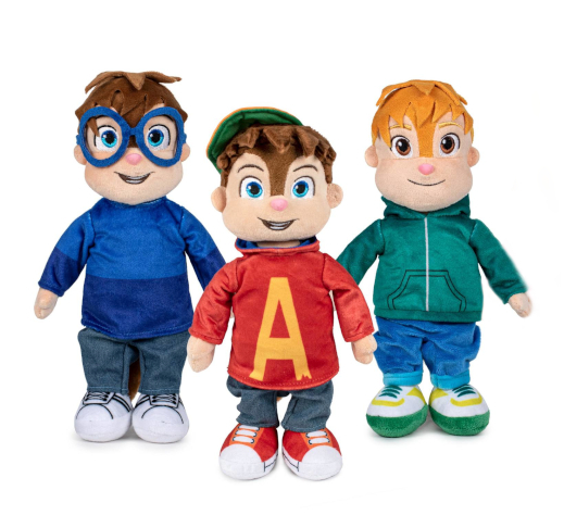 (Mis 5) ALVIN & THE CHIPMUNKS Peluche 40cm -3ass…x12