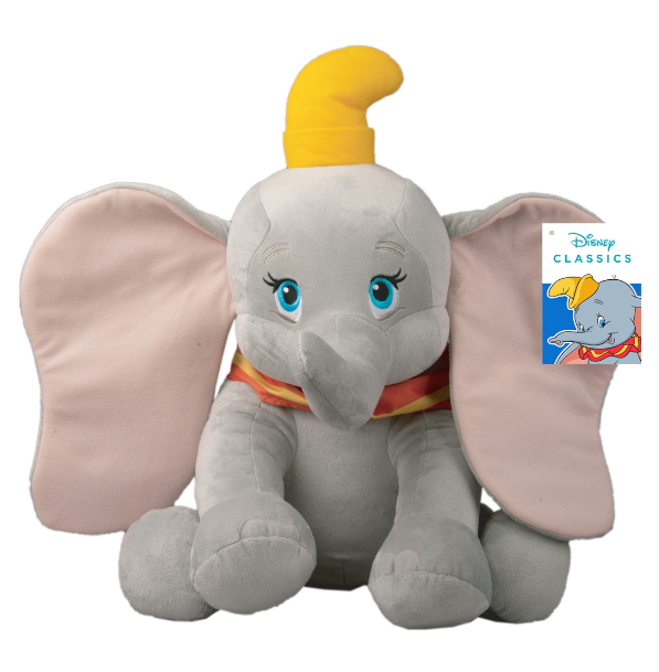 (Mis 7) ANIMAL FRIENDS DUMBO Peluche 45cm Seduto c/suono -Soft…x12