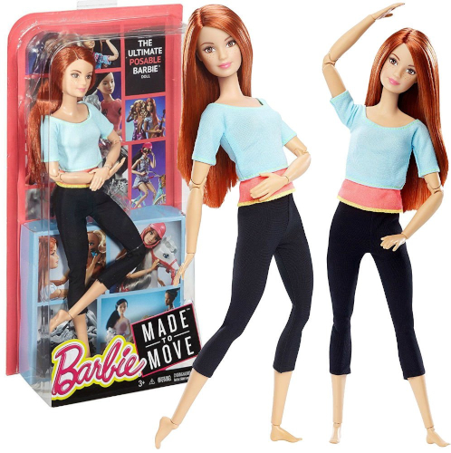 BARBIE MADE TO MOVE c/Top Azzurro -Mattel In blister 11x30cm…x32