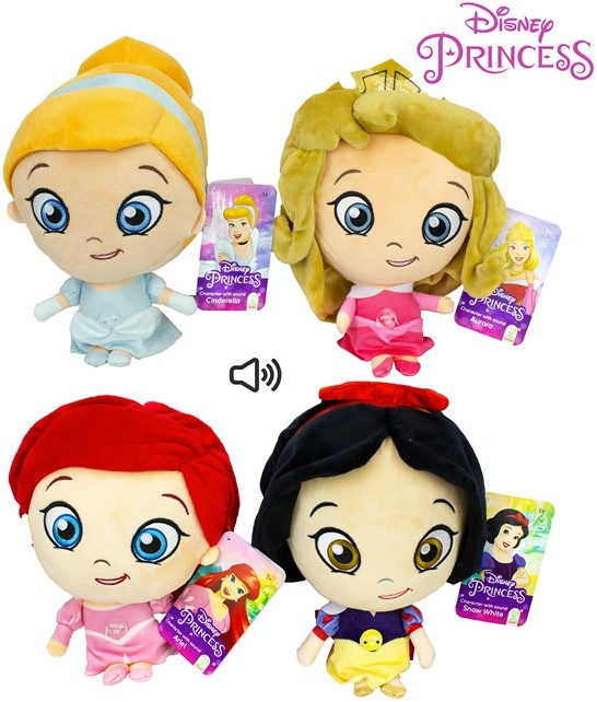 (Mis 3+) PRINCIPESSE DISNEY Lil Bodz Peluche 30cm c/suono -4ass…x48