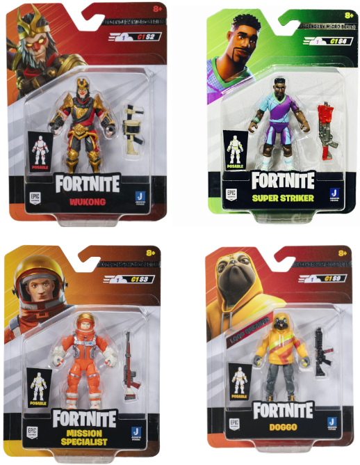 FORTNITE MICRO LEGENDARY SERIES Personaggi in blister 10x14cm -4ass…x6