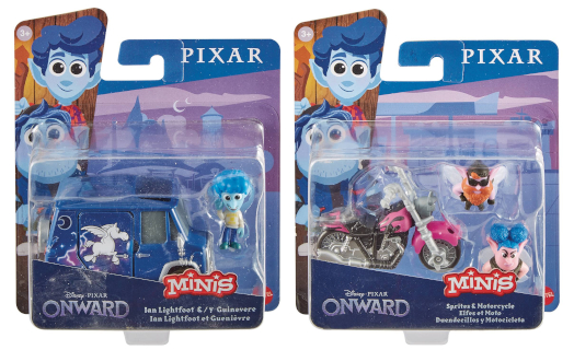 PIXAR ONWARD Mattel Minis Personaggi e Veicoli in Blister 15cm -2ass…x8