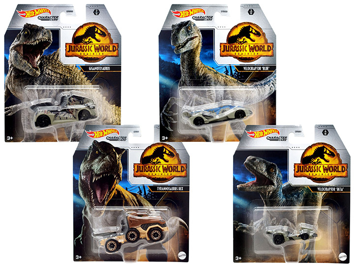 HOT WHEELS Mattel Jurassic World In blister 14x17cm -4ass…x4