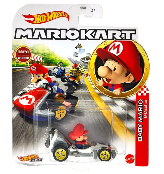 HOT WHEELS Super Mario Macchinina In blister 14x16cm.x8 PTS
