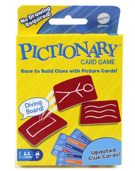 PICTIONARY Carte da gioco in scatola -Mattel In espo da 24pz (19x12cm)…x24