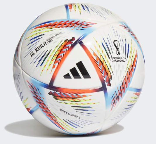 (Mis 1) Mini Ball ADIDAS RIHLA WORLD CUP (Bianco/Azzurro/Arancione/Giallo)…x45