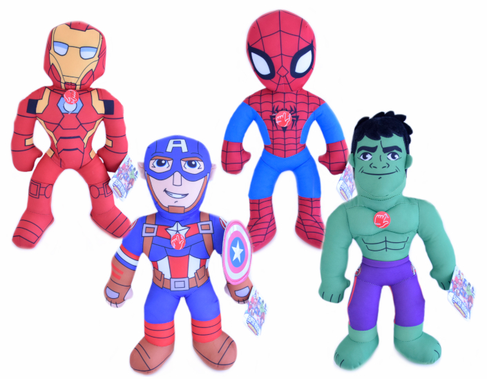 (Mis 1) MARVEL Peluche 20cm c/suono – 4ass…x60