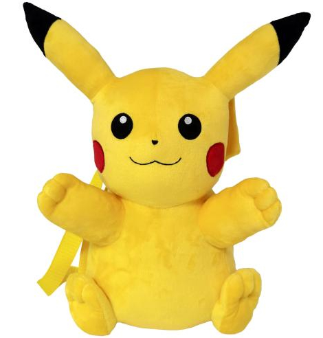 (Mis 5) POKEMON PIKACHU Peluche 35cm c/Zaino…x12