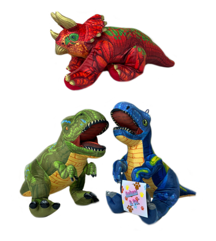 (Mis 7,5) DINOSAURO Peluche 55cm -3ass…x9