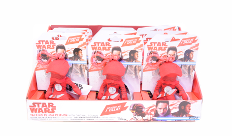 (Mis 0) STAR WARS Peluche 10cm c/Bagclip In espo da 12pz…x48