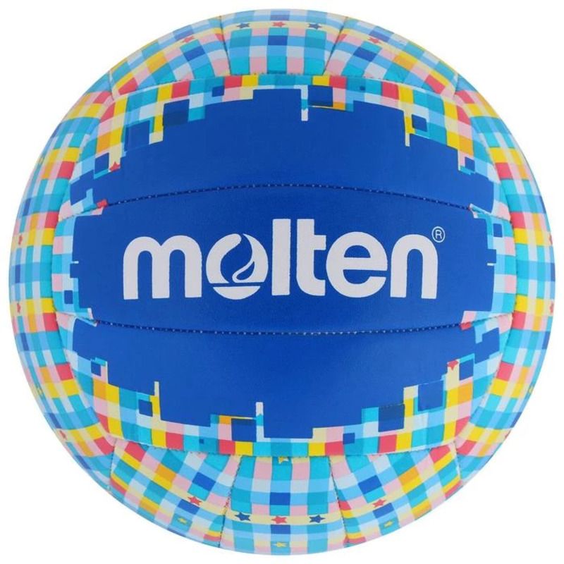 (Mis 5) Pallone MOLTEN BEACH VOLLEY (Blu/Multicolore Scacchi)…x20