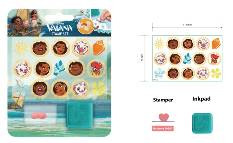 VAIANA Stamp Art – Stampini in blister ….x12