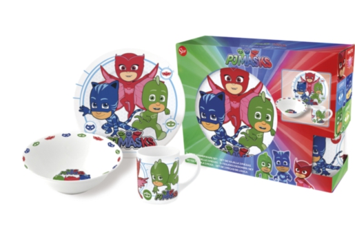 PJ MASK Breakfast Set in ceramica (3 pezzi) – In box regalo…x12