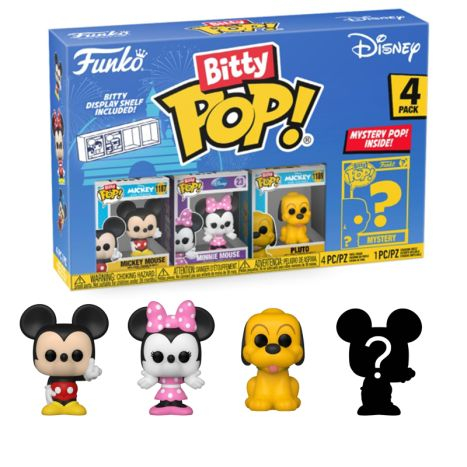FUNKO Bitty POP! Disney (Mickey Mouse-Topolino) -Pacco da 4pz In box (14x9cm)