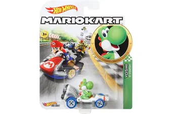 HOT WHEELS Mario Kart -Yoshi B-Dasher Macchinina 5cm In blister 15cm…x8