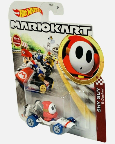 HOT WHEELS Mario Kart -Shy Guy B-Dasher Macchinina 5cm In blister 15cm…x8