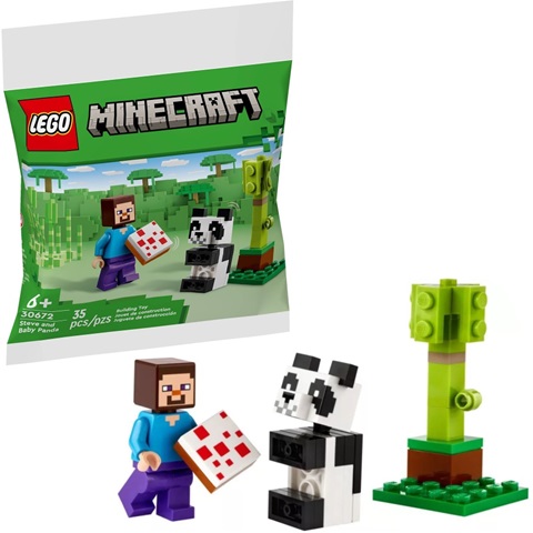 LEGO Steve e Baby Panda in busta