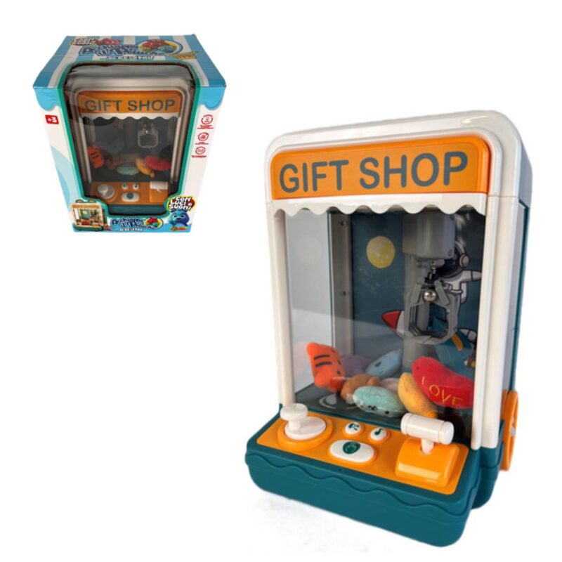 GIFT SHOP (Macchinetta acchiappa peluche) c/luci e suoni In box trasparente (30x23cm)