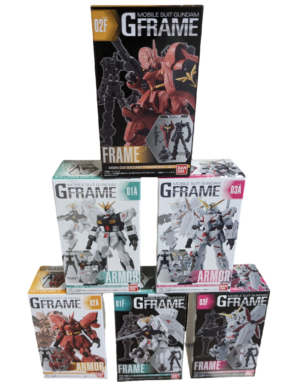 MS GUNDAM G-FRAME S.2 Modelli da costruire – Display da 10 pz…x10