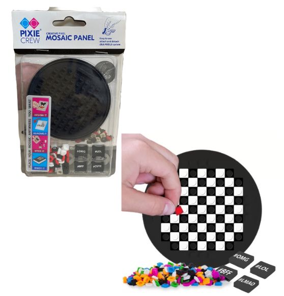 PIXIE CREW Pannello Mosaico NERO Pixel collezionabili In blister 10x15cm…x100