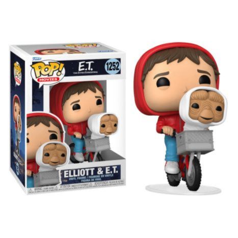 FUNKO POP MOVIES Elliott & E.T. nella bicicletta con cestino 1252 In box (11x16cm)…x6