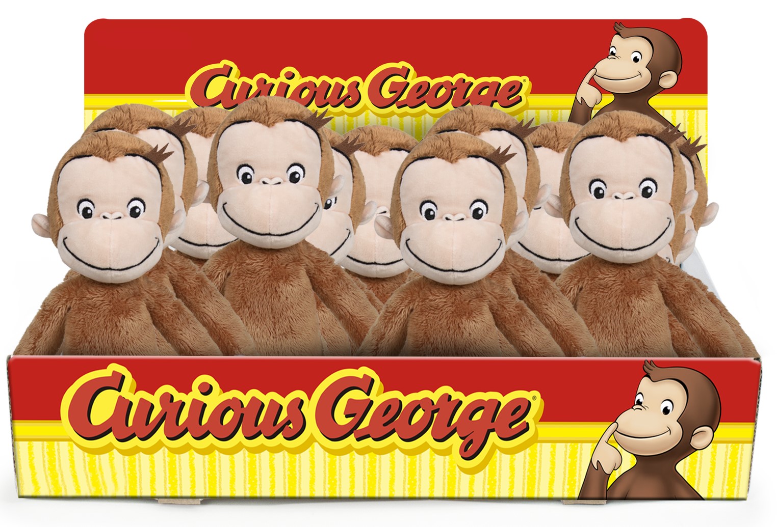 (Mis 1) GEORGE LA SCIMMIETTA (CURIOSO COME GEORGE) Peluche 18cm In espo da 12PZ…x12…x48