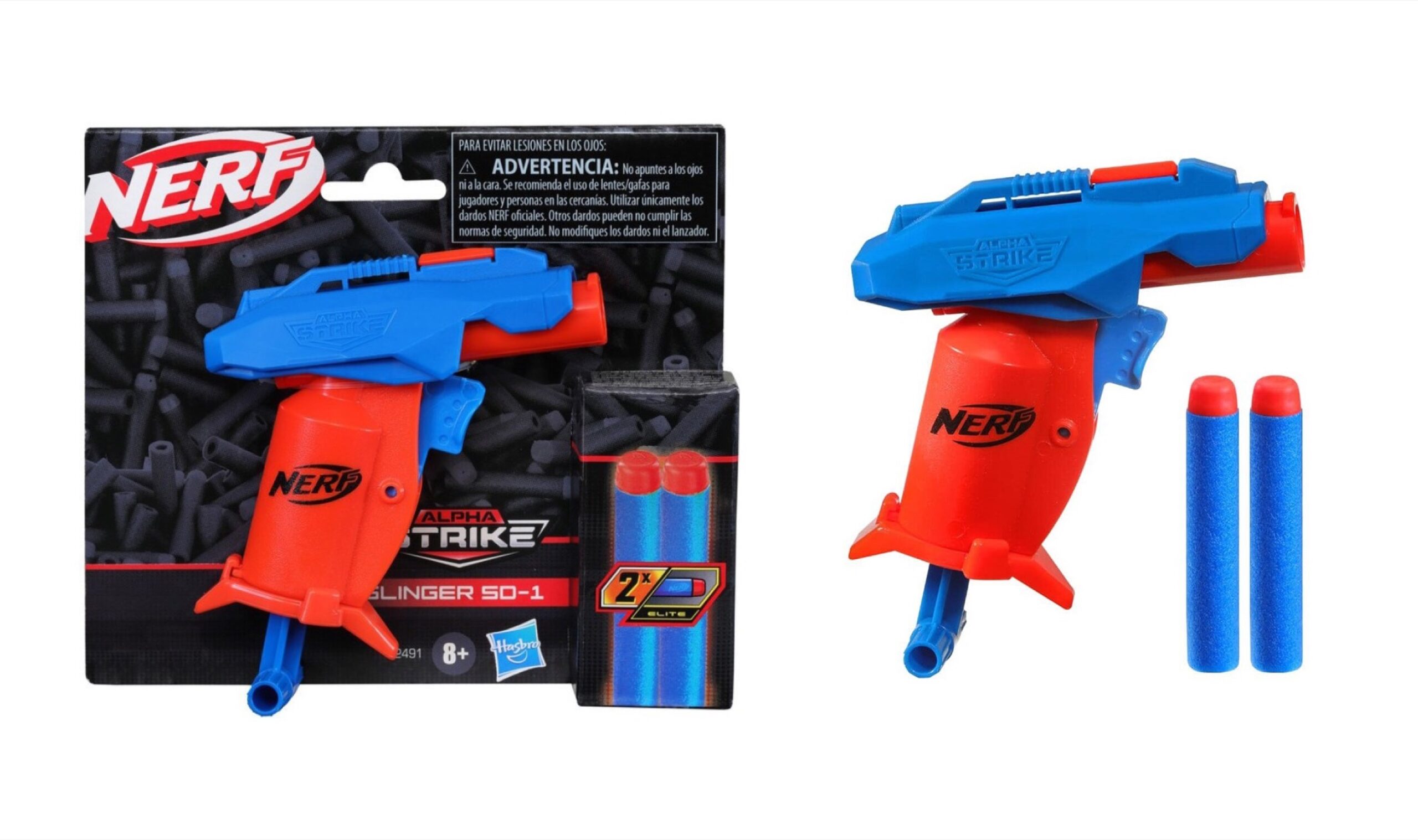 NERF Pistola Strike Slinger con munizioni 12cm…x36