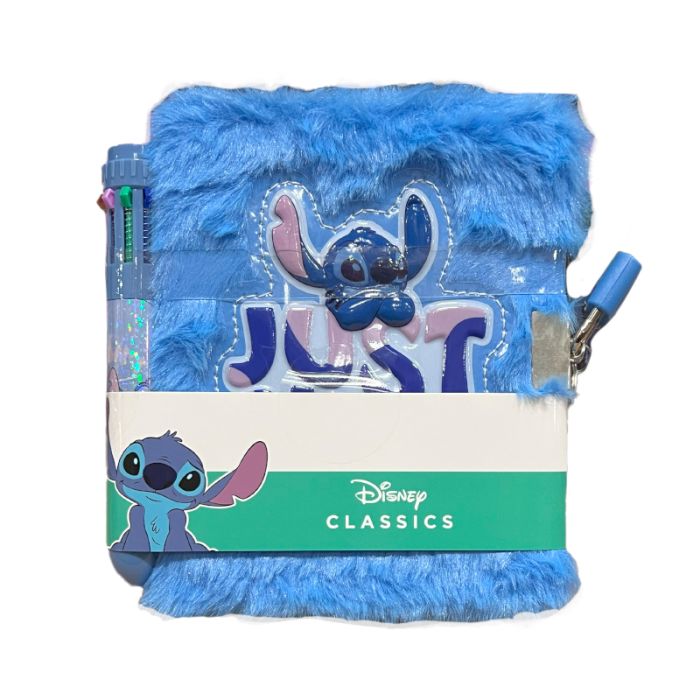 STITCH Agendina peluche morbida con penna multicolor e lucchetto 15x15cm In espo da 6pz…x12