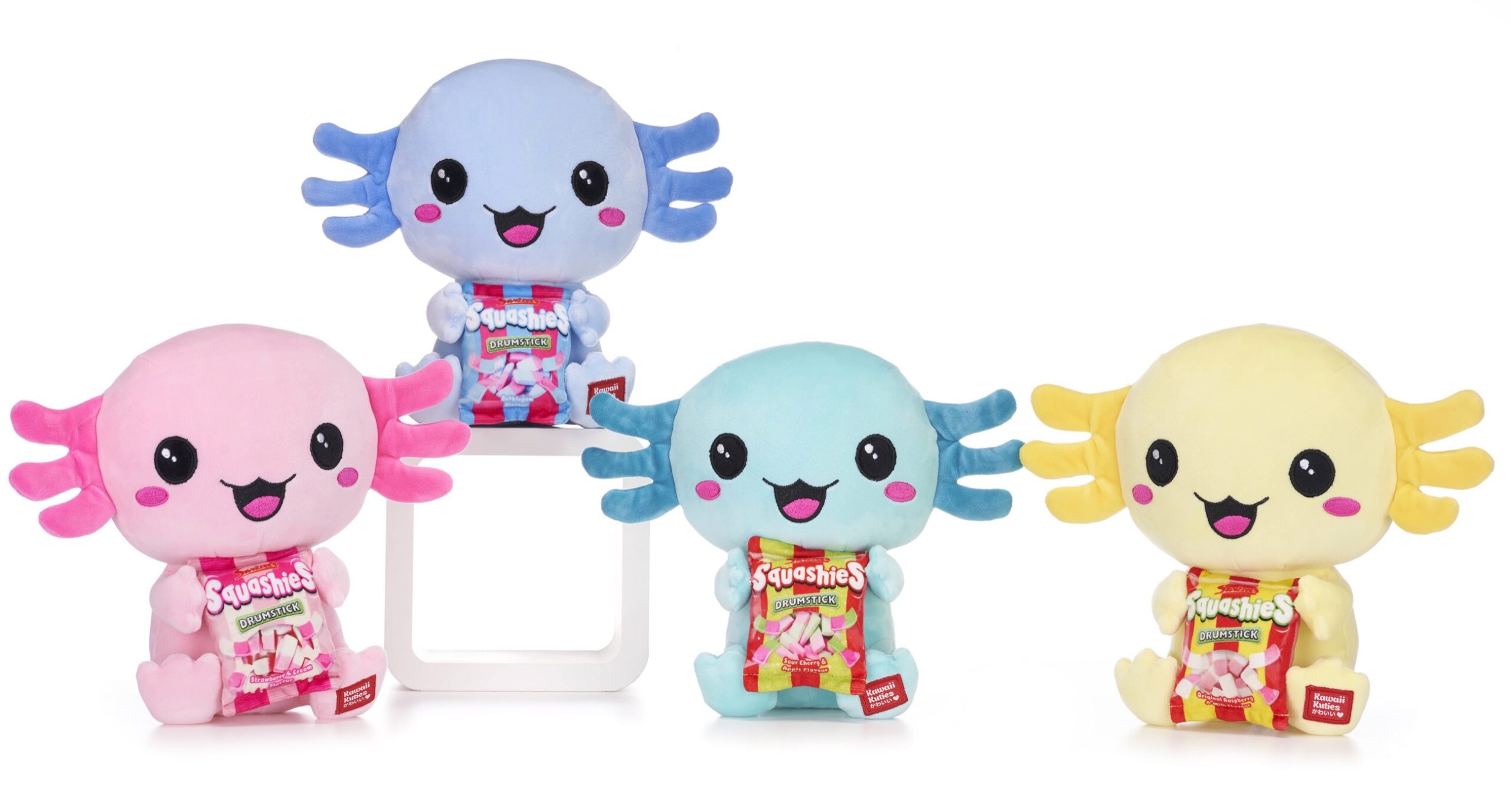 (Mis 3+) KAWAII KUTIES AXOLOTL Peluche (Super Squishy)GIFT  24cm 4ass…x48