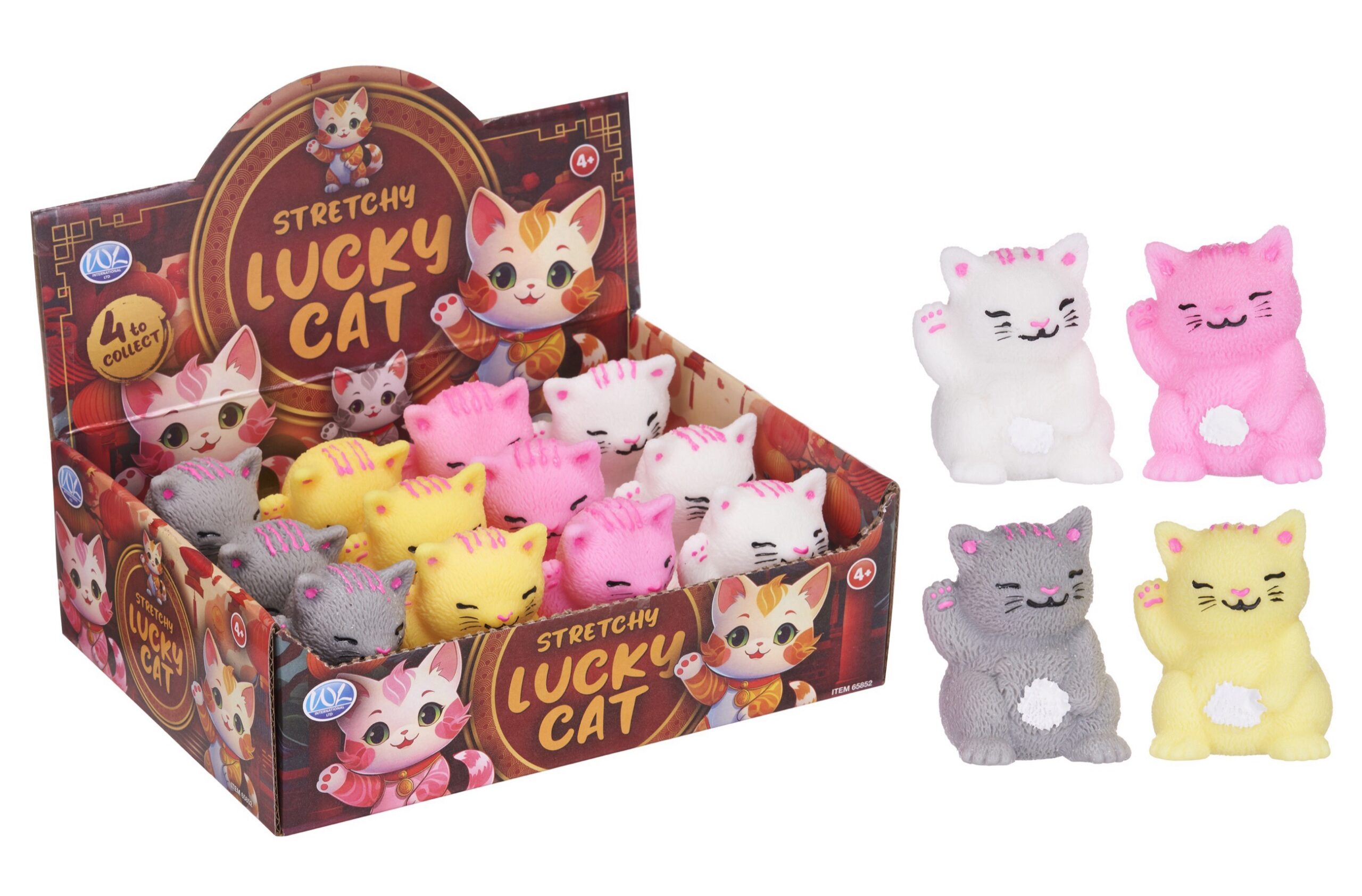 GATTO DELLA FORTUNA SQUISHY 8cm In espo da12pz 4ass…X12…x96