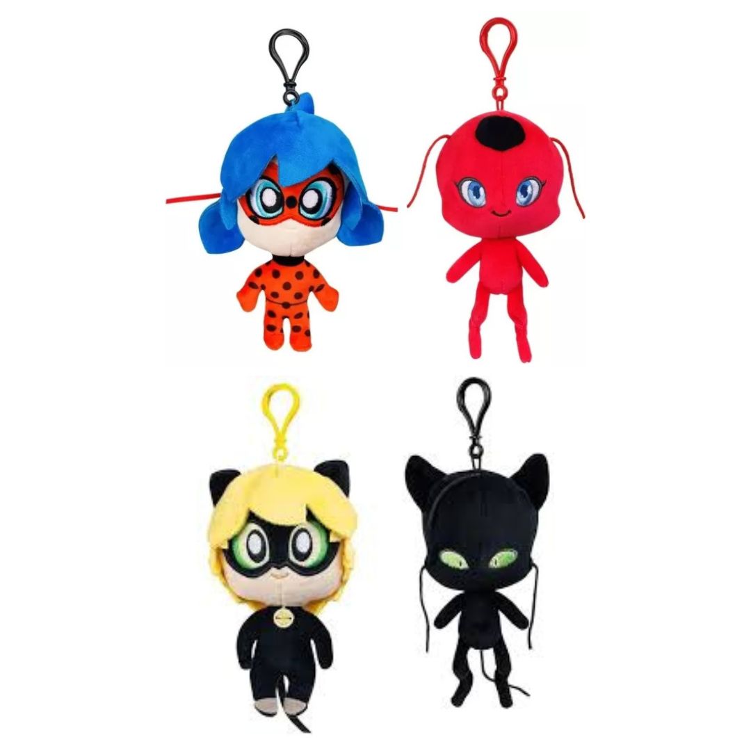 (Mis 0) MIRACULOUS Portachiavi Peluche 12cm 4ass…x18