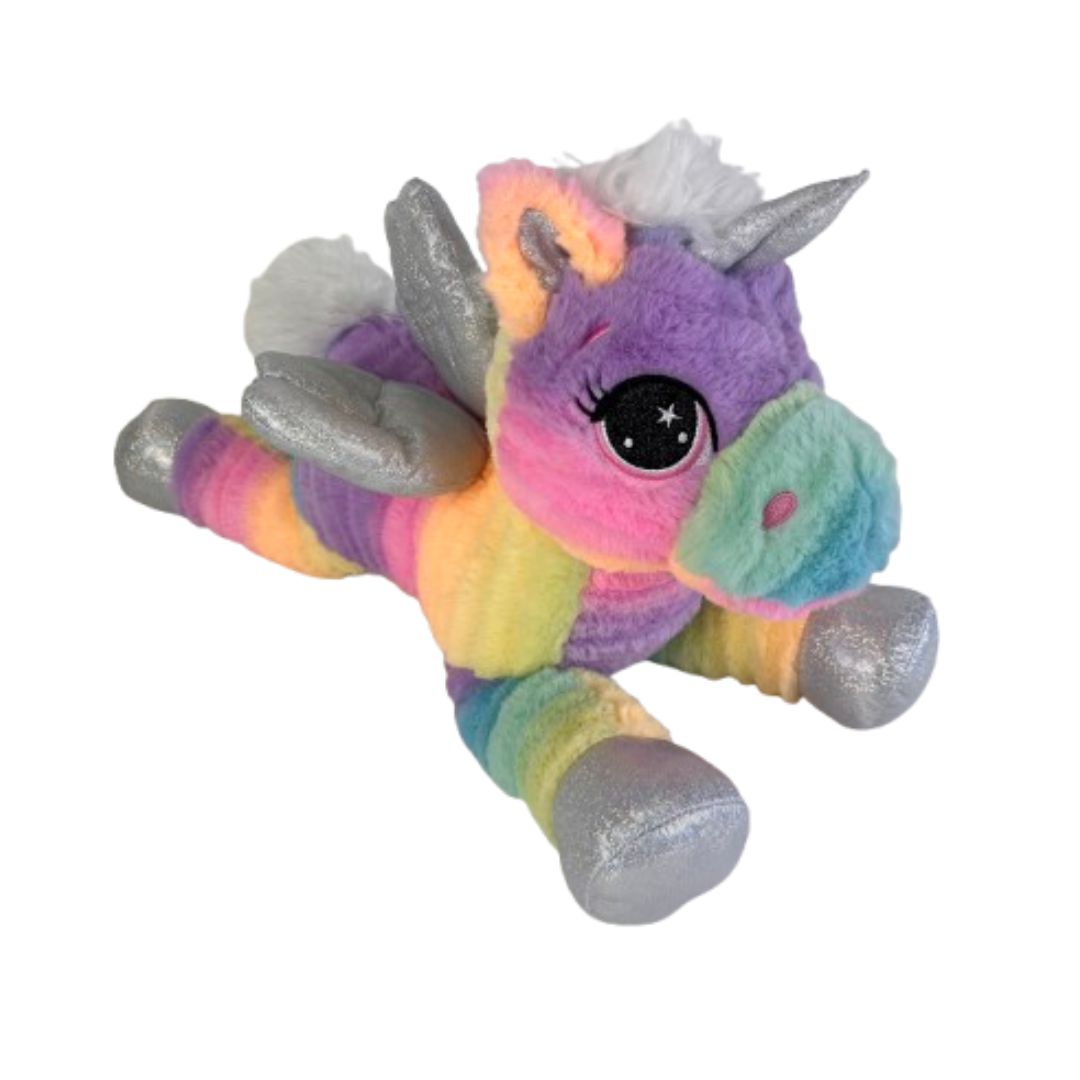 (Mis 5) UNICORNO ARCOBALENO SDRAIATO Peluche 45cm…x24
